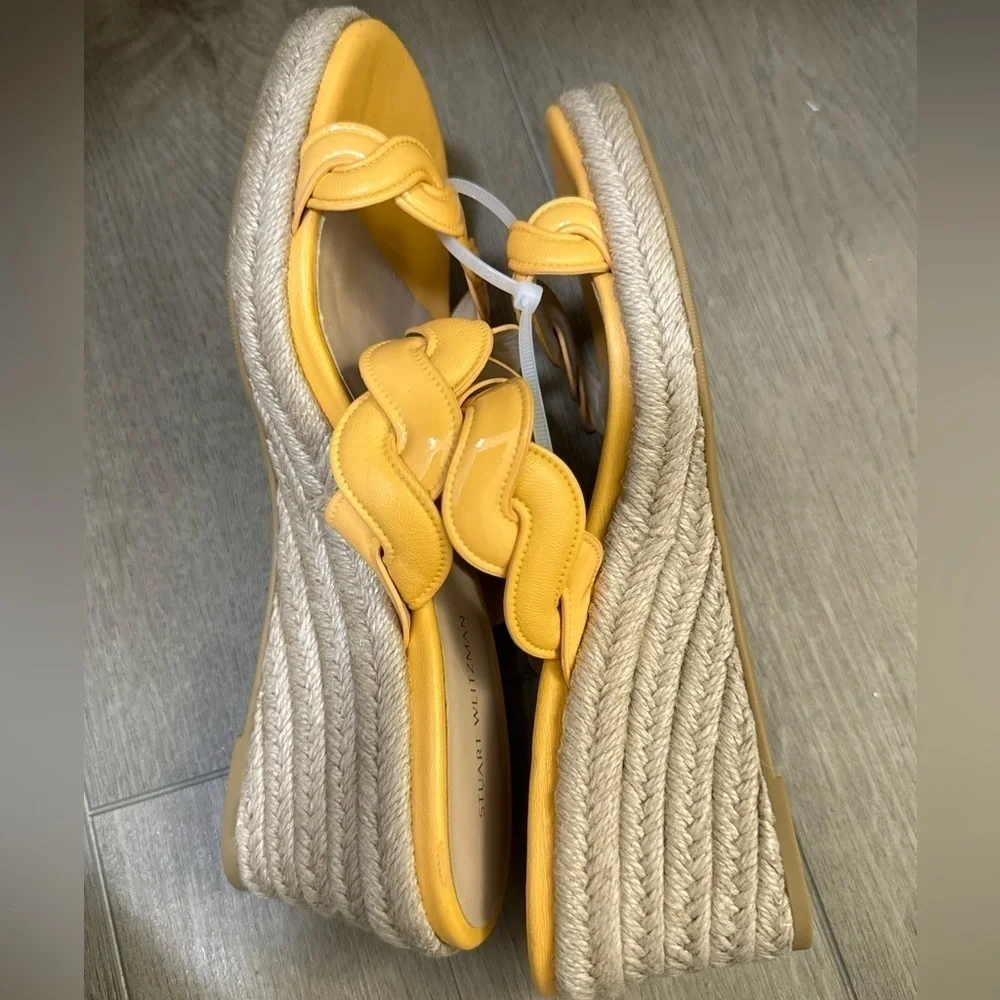 NEW! Stuart Weitzman Mango Twist Espadrille Wedge Sandal - Size 6 🚙 - Picture 9 of 10